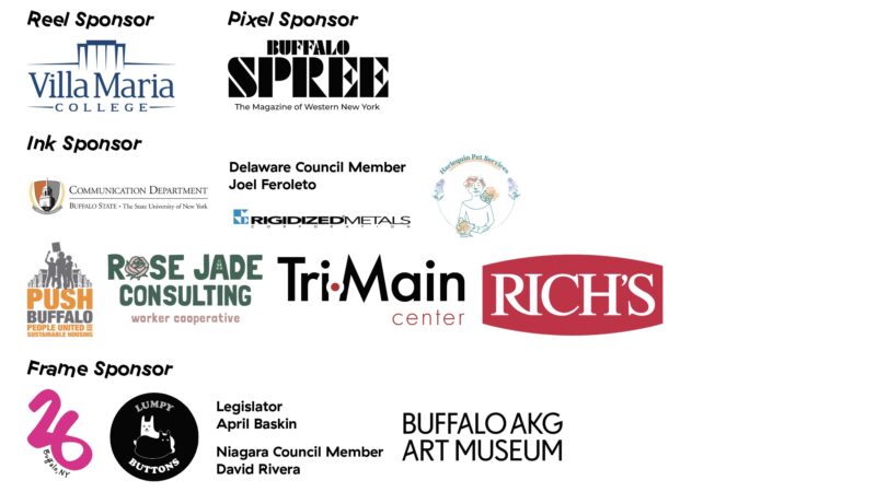 The logos of the sponsors of the Animation Fest